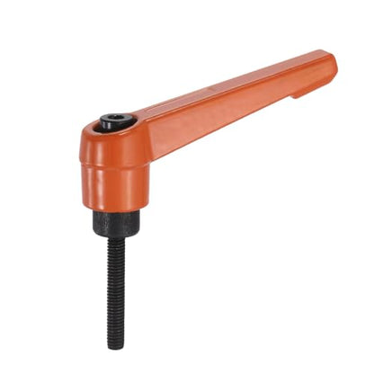 uxcell Clamping Lever Handles for Lathe, M4x25mm Male Thread Orange - size: M4x25mm