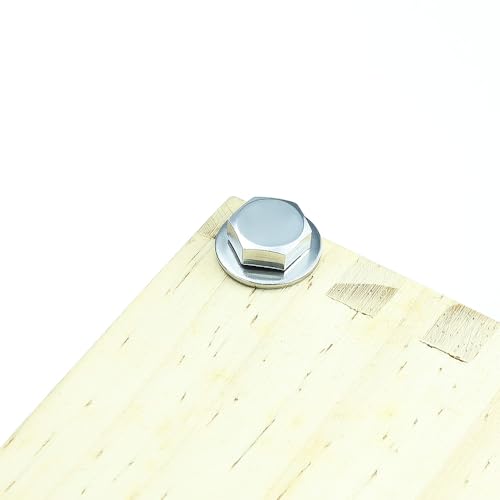 1/2 x 6 Hex Head Lag Screws Bolts with Flat Washers (6 Sets), 304 Stainless Steel 18/8, Partial Thread, Deck Screws, Heavy Duty Hex Head Wood Lag Screws, Fayeploo - size: 1/2 x 6"