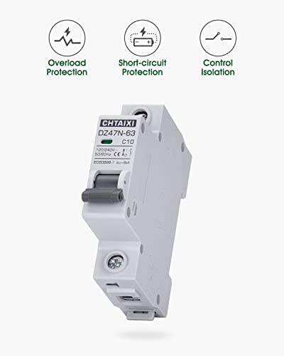 AC Miniature Circuit Breaker, 10 Amp 120V/240V 1 Pole - style: 10 Amp