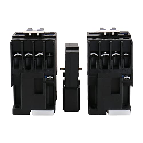 Baomain 3-Pole AC Contactor CJX2-1801 220VAC Coil, 3NO+1NC Auxiliary, 660V 3-Phase, DIN Rail Mount,for Motor Starters, Pumps, and Industrial Control Panels - style: AC 220V