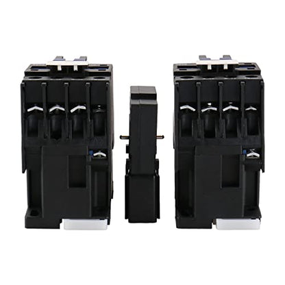 Baomain 3-Pole AC Contactor CJX2-1801 220VAC Coil, 3NO+1NC Auxiliary, 660V 3-Phase, DIN Rail Mount,for Motor Starters, Pumps, and Industrial Control Panels - style: AC 220V