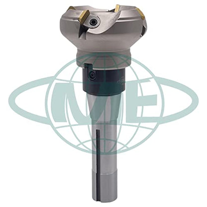 CME 2-1/2" 45° Indexable Face Mill w/ R8 Arbor, SEAN42 Inserts Included, 4 Flutes
