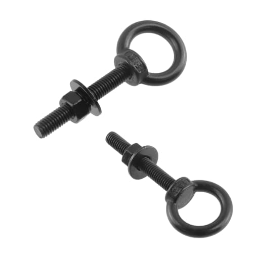 Antrader Lifting Shoulder Eye Bolts,M8 Eye Bolt,M8 x 50mm,Black,6 Sets - size: M8 x 50mm