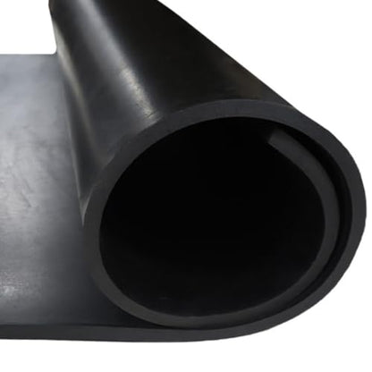 EPDM Rubber Sheet, Black, 60A, 0.500" x 36" x 36" - size: 36 x 36 x 0.5 in.