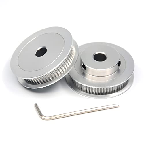 2PCs Aluminum 2GT Timing Pulley 60 Teeth Bore 8mm for 3D Printer CNC Machine 6mm Width 2GT Timing Belt - size: 60 teeth, style: 8mm bore, for 6mm belt