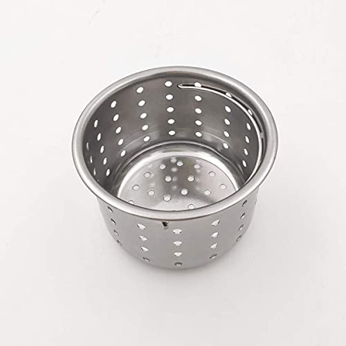 GZILA Kitchen Sink Drain Basket Only, 3-inch Basket for Kitchen Sink Strainer Replacement, Deep Cup Strainers with Handle, SUS 304 Stainless Steel - color: Stainless-steel