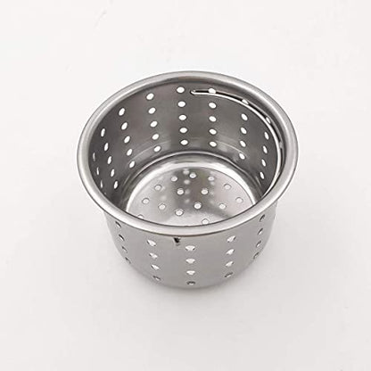 GZILA Kitchen Sink Drain Basket Only, 3-inch Basket for Kitchen Sink Strainer Replacement, Deep Cup Strainers with Handle, SUS 304 Stainless Steel - color: Stainless-steel