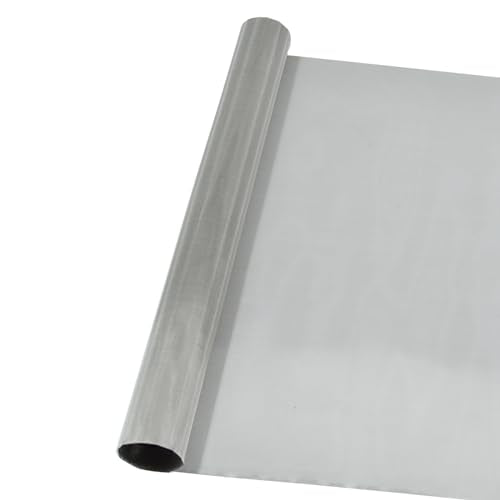 304 Stainless Steel Mesh 120Mesh, 15.7"x47.2"(40x120cm) Metal Mesh Screen, Woven Fine Wire Mesh Easy to Cut for Filter Mesh, Filtration Cloth and DIY Project - style: 120Mesh x 0.08mm