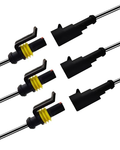 14AWG 1 Pin Waterproof Electrical Connector Quick Connect 3 Pack - size: 1 Pin