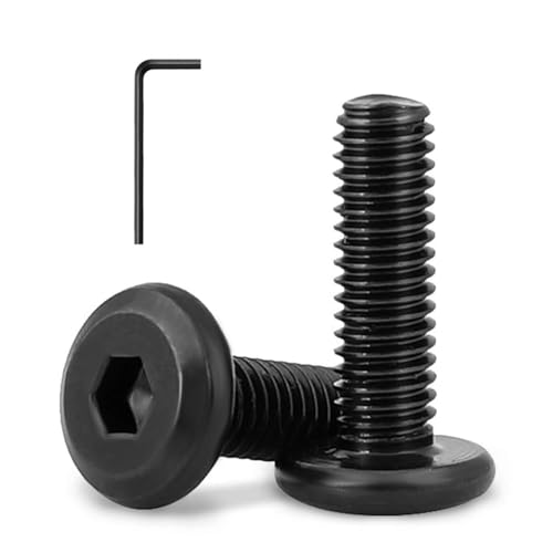 1/4-20 x 4 (10 Pack) Flat Head Hex Socket Cap Screws Bolts, Black Oxide 304 Stainless Steel 18-8, Hex Drive, Bright Finish, Fully Machine Thread - size: 1/4-20 x 4"