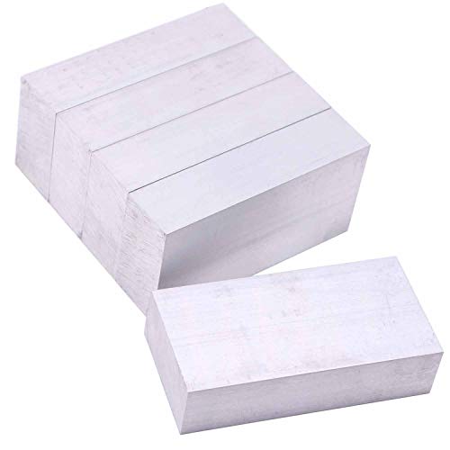 5 Pieces of 1" X2"Square Aluminum BAR 4" Long +0/-.05" 6061 General Purpose Plate,T6511 Solid New Mill Stock - size: 5PCS 1"X2"X4"