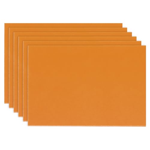 PATIKIL Orange Phenolic Sheet 150 x100x1mm Laminated Resin Plate 6pcs - size: 150x100x1mm