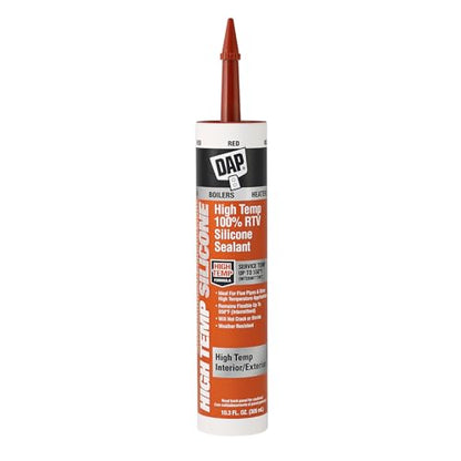 DAP High Temp 100% RTV Silicone Sealant, 10.3 Oz, Red (7079808013)