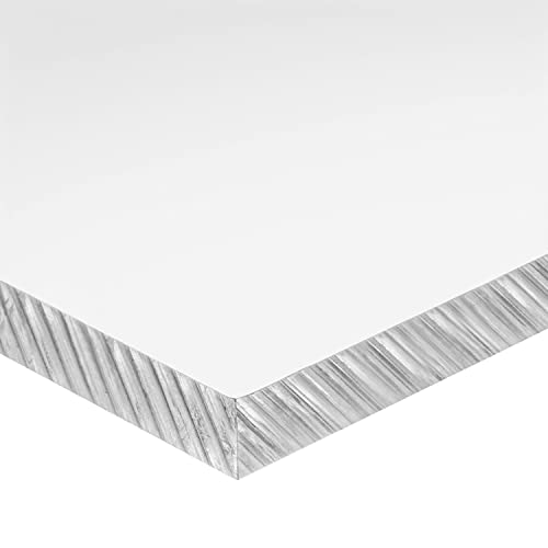 Extruded Acrylic Plastic Sheet, Clear, 3/32 in Thick x 24 in Wide x 24 in Long