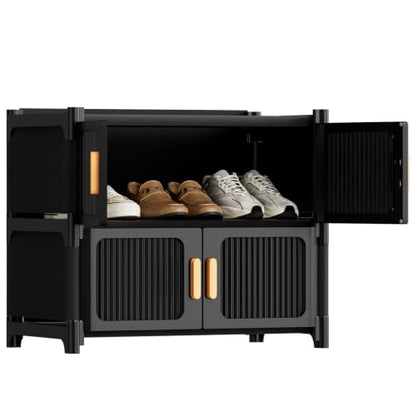 3-Tier Shoe Cabinet, 12-Pair Storage for Entryway - size: 3-Tier