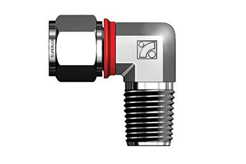 90º Male Elbow Connector Tube Fitting - 1/2"T x 1/4"M NPT - SMEI-8-4N - 316 SS - size: 1/2" x 1/4"