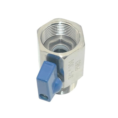 VARMHUS Pack of 2 304 Stainless Steel NPT Mini Ball Valve, Female x Male Thread Shut Off Valve for Water, Oil and Gas (3/4inch) - size: 3/4inch