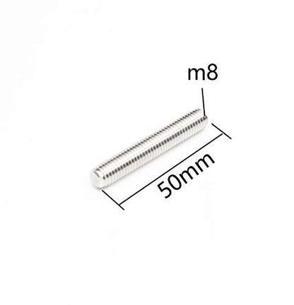 M8 x 50mm，304 Stainless Steel Full Threaded Rod, Right Hand Thread (10Pieces) - size: m8x50(10pcs)