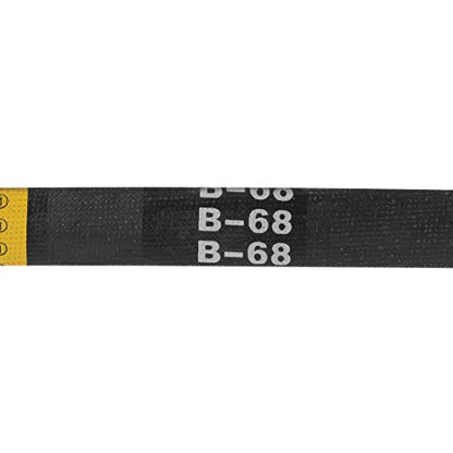 uxcell B68 V-Belts 68" Pitch Length, B-Section Rubber Drive Belt 2pcs - size: 68"