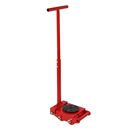 Machinery Mover, 6 Ton 360° Rotation Heavy Duty Dolly Skate Roller Trolley Cargo Moving Tool 4 Rollers with Handle