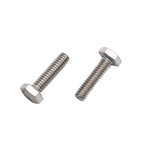 1/4-20 x 1 Hex Bolts Screws, with 1/4-20 Nylon Inserted Lock Nuts / 1/4 Washers / 1/4-20 Hex Nuts, 304 Stainless Steel /A2-70, Silver Tone, 50pcs - size: 1/4-20" x 1" (10-Pack)