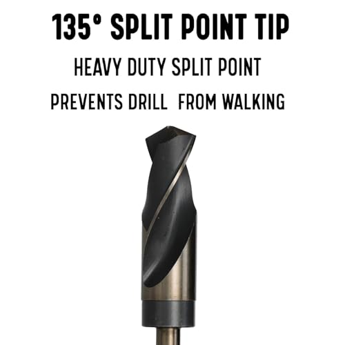 Drill America 13/16" Reduced Shank High Speed Steel Black & Gold KFD Drill Bit with 1/2" Shank, KFD Series - size: 1-3/16", style: 1/2" Shank