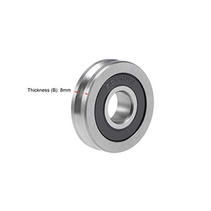 uxcell V6000-2RS V-Groove Ball Bearing 10x30x8mm Sealed Guide Pulley Wheel Bearings