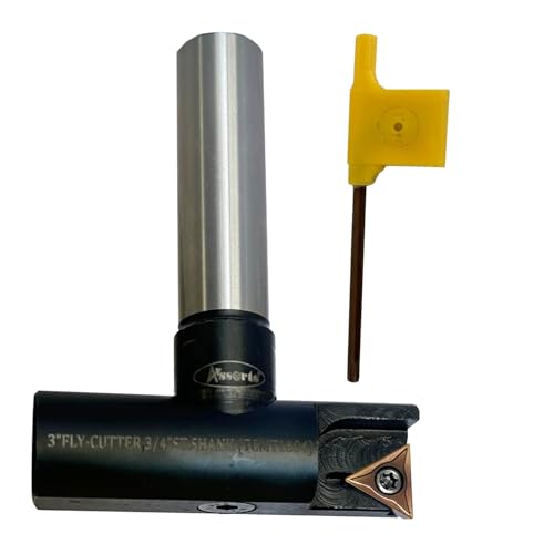 New Balanced Design 3″ Indexable Fly Cutter with 3/4″ Straight Shank, Single Insert Face Milling Cutter, TCMT1604 Insert, Torx Screw & Star Key Included - size: 3" Fly Cutter 3/4" Staight Shank