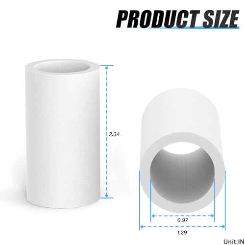 MEANLIN 2PCS 5 Micron White Filter Element Replacement Cartridge Kit, 1.29" x 2.34" Sediment Water Filter for Use Industrial 3 and 4 Stage Filters - color: White