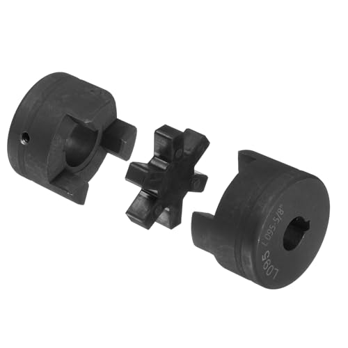 uxcell 5/8" to 1-1/8" L095 Flexible 3-Piece L-Jaw Coupling Coupler Set & Buna-N NBR Rubber Spider for Log Splitter Hybrid Equipment - size: 5/8 " to 1-1/8"