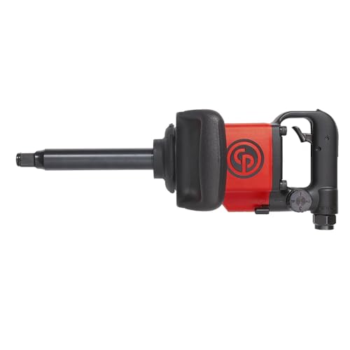 Chicago Pneumatic CP7763D-6 Air Impact Wrench (3/4 Inch), 6 Inch Ext Anvil, Air Impact Gun Industrial Repair & Assembly Tool, D-Handle, Twin Hammer, Max Torque Output 1300 ft. lbf/1760 Nm, 6600 RPM - size: 3/4-Inch Drive Size, style: Extended Anvil w/ D-H