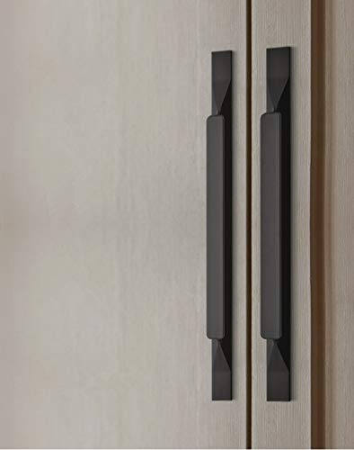 Kitchen Cabinet Pulls - Black Cabinet Handles - 5 Pack Long Cabinet Hardware for Drawers Dresser Furniture Pulls (7.56 inches Hole Center -11.81 inches Length) - size: 7.56 inches Hole Center - 11.81 inches Length
