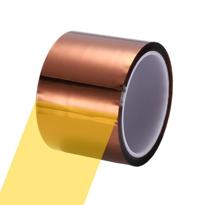 uxcell Heat Tape, 80mm x 33m (108ft) Polyimide Heat Transfer Sublimation Tape No Residue High-Temperature Resistant Tapes for Heat Press Soldering Circuit Board, Brown - size: 80mm x 33m (108ft)