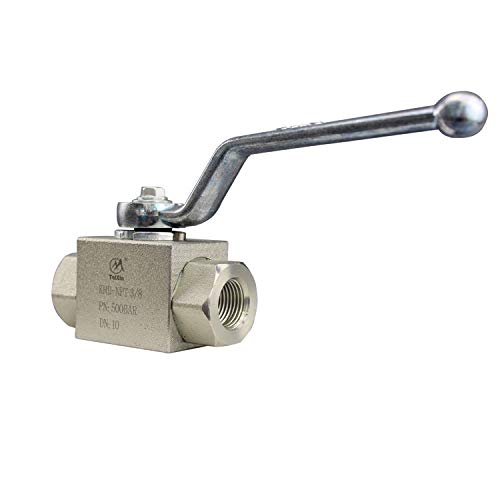 Taixin Hydraulic High Pressure Ball Valve 2 Way 3/8''NPT 7250 PSI KHB Shut-Off Hydraulic Valve - size: 3/8 NPT, style: KHB
