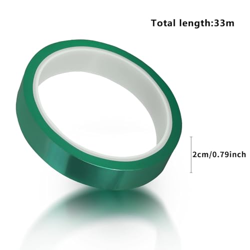 Viaky 3 Rolls High Temperature Tapes, 4/5''*108ft Heat Resistant Tape - color: Green