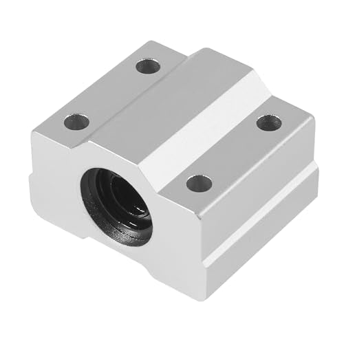 4PCS SCS6UU Linear Motion Ball Bearing Slide Block, 6mm Bore Dia Aluminum Bushing Linear Rail Support Guide Shaft Bearing for CNC Machine and 3D Printer