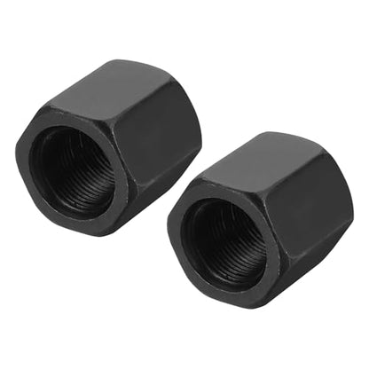 MECCANIXITY M22x1.5mm Hex Coupling Nuts 35mm/1.4" Fine Thread Black 2Pcs - size: M22 x 1.5 x 35mm