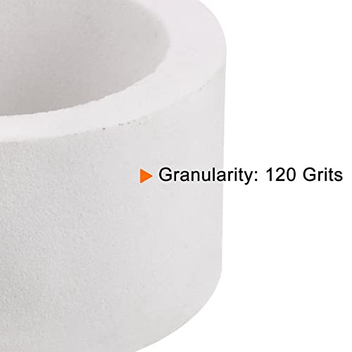 HARFINGTON Grinding Wheel 5 Inch 120 Grits Aluminum Oxide Cup Abrasive Wheels, White Corundum for Hardened Steel, Grinding Machine, White - size: 5 Inch, style: 120 Grits