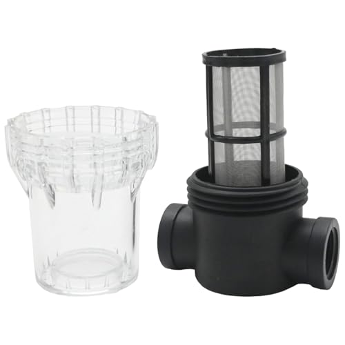 3/4" Female NPT in-Line Strainer, 3/4 Pipe Filter with Removable Screen, Stainless Steel Water Garden Hose Filter for Water Tank, Outdoor