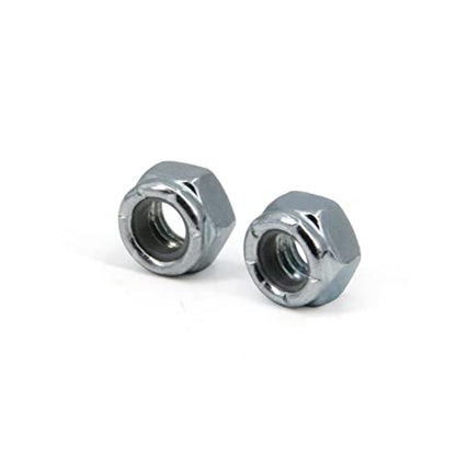 5/16"-18 Nylon Insert Hex Lock Nuts,Carbon Steel White Zinc Plated, Hex Lock Nut Silver Self-Locking Nylock Locknuts,100pcs/pack (5/16"-18-100pcs) - size: 5/16"-18-100pcs