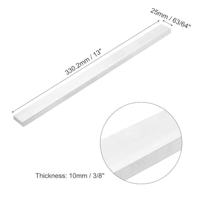 MECCANIXITY Square Aluminum Flat Bar, 3/8" (10mm) Thick x 63/64" (25mm) Width x 13" (330.2mm) Long 6063 Aluminum Flat Plate Solid New Mill Stock Silver for Industrial Building - size: 3/8" x 63/64" x 13"