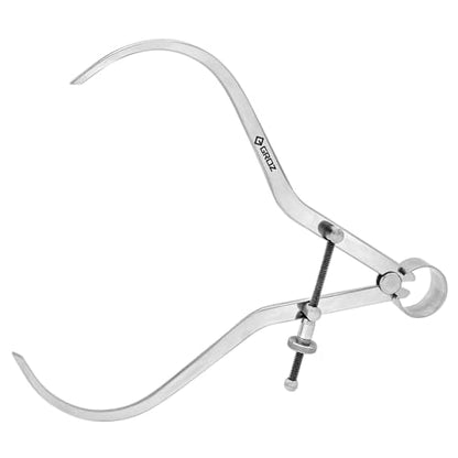 Groz 01413 8" Spring Outside Caliper, Matte Finish, with Solid Nut - size: 8 Inch