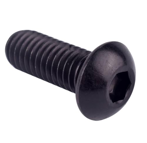 1/4-20 x 1 Button Head Socket Cap Bolts Screws (1/4" to 2" Available), 304 Stainless Steel 18-8, Black Exterior Finish, Allen Hex Drive, Fully Thread,10Pcs - size: 1/4-20 x 1" (10 PCS)