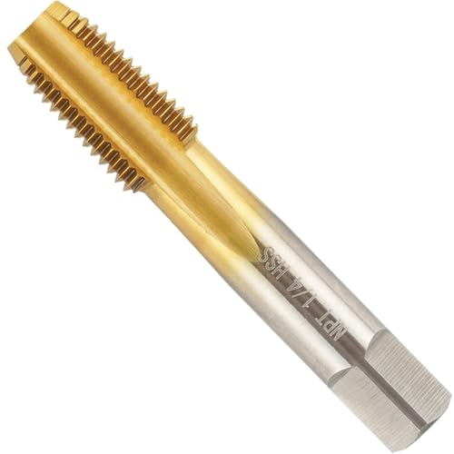 1/4"-18 Ti-Coated NPT Tap and 7/16" Drill Bit Set - size: NPT 1/4"-18 Tap & 7/16" Drill