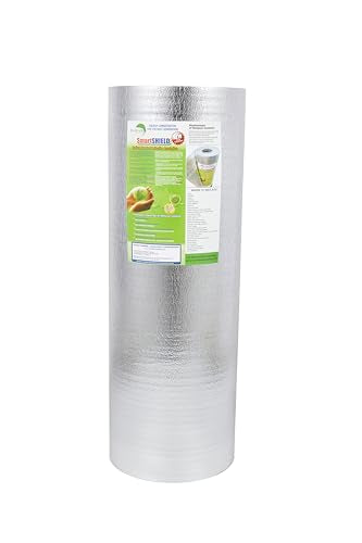 SmartSHIELD -1.5mm 48" x200ft Reflective Insulation roll 800 Sq. Ft., Foam Core Radiant Barrier, Thermal Insulation Shield - Foil / Foil - style: 48" x 200ft FOIL/FOIL
