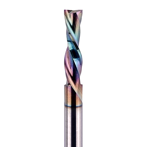 SpeTool 1/4 Inch Shank Downcut Spiral Router Bit 1/4 Inch Cutting Diameter 1 inch Cutting Length with Extra Long Life Coating CNC Router Bits End Mill for Woodwork Mortise Slot - size: 1/4" Dia - 1" CL -1/4" Shank, style: DOWN CUT