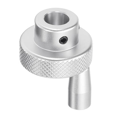HARFINGTON Aluminum Alloy Handwheel 30mm OD 10mm Bore Lathe Hand Wheel with Rotate Handle Aluminum Milling Machine Handle with Wrench and 2pcs Screws for Milling Machine Lathe, Silver Tone - size: 30mm x 10mm