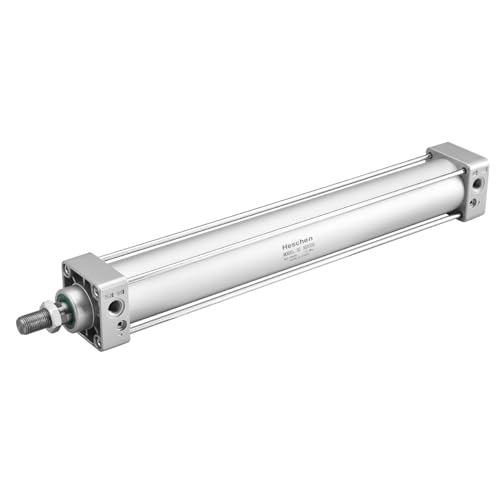 Heschen Tie-Rod Pneumatic Air Cylinder, SC 50-350, 50mm Bore, 350mm Stroke, PT 1/4 Port, Double Acting, Adjustable Cushion, Self-Lubricating Actuator for Industrial & Woodworking - size: 350mm Stroke
