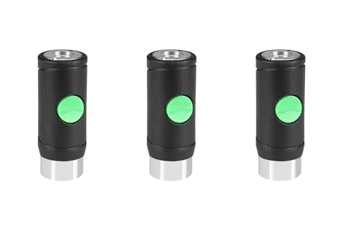 RayMagic 3PCS 1/4" Female Industrial 1/4" Body Air Coupler, Push-Button Safety Coupler, I/M Type, Quick-Disconnect - style: 3-PIECE
