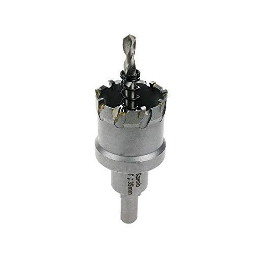 Carbide Hole Saw 1-3/8"/35mm Cutting Dia Hole Cutter for Cutting Stainless Steel Iron - size: 1-3/8"/35mm